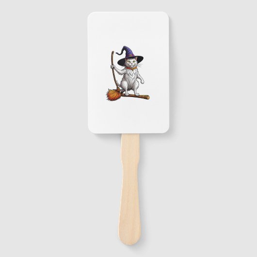 キャットウィザードハロウィーンウィッチミスティック猫好き ハンドファン (正面)