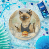 キャットウィズアフタヌーンティーロンドンパーティー ペーパープレート (パーティー)