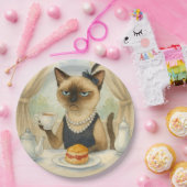 キャットウィズアフタヌーンティーロンドンパーティー ペーパープレート (パーティー)