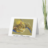 キャットウィズ金ゴールドアイズパステルスケッチ カード (裏面)