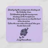 キャットウィッチムーン女神ウィッカ信者キャットパーソン エンクロージャーカード (裏面)