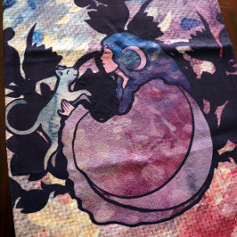 キャットウィッチムーン女神ウィッカ信者キャットパーソン ハンドタオル