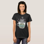キャットウィメンズキャットコーヒー猫 Tシャツ (正面フル)