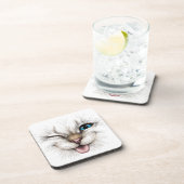 キャットウィンクブルーアイコースター | Cat Corkコースターセット コースター (右側)