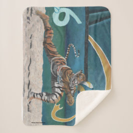 キャットウォリアリティバレーボールアートシェルパブランケット シェルパブランケット