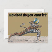 キャットウォリアービーチバレーボールファンタジーアートハガキ ポストカード (正面/裏面)