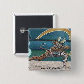 キャットウォリアー遊ズバレーボールファンタジーアートボタン 缶バッジ (正面&裏面)