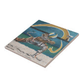 キャットウォリアー遊ズビーチバレーボール陶芸瓦 タイル (側面)