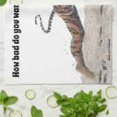 キャットウォリア遊ーのビーチバレーボールキッチンタオル キッチンタオル (折り畳み)