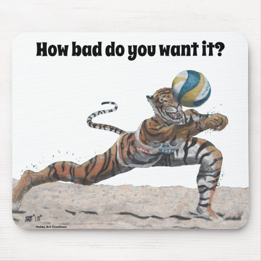 キャットウォリア遊ーのビーチバレーボールマウスパッド マウスパッド (正面)