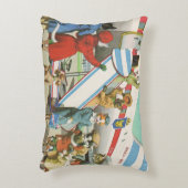 キャットウォーク:猫の盆旅 – アクセントクッション (正面(垂直))