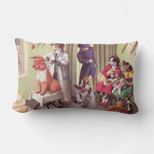 キャットウォーク: 理容師のクッションの枕    のブルドッグ ランバークッション (正面)