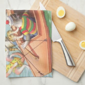 キャットウォーク: 間抜けな航行-ふきん キッチンタオル (四つ折り)