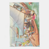 キャットウォーク: 間抜けな航行-ふきん キッチンタオル (縦)