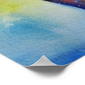 キャットウォーターカラーアート価値ポスター紙(M) ポスター (角)