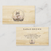 キャットウォーターカラーボホシック素朴 名刺 (正面/裏面)