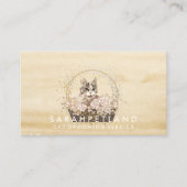 キャットウォーターカラーボホシック素朴 名刺 (正面)