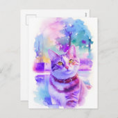 キャットウォーターカラーポートレート1 シーズンポストカード (正面/裏面)