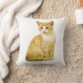 キャットウォーターカラー絵を描アート クッション (ブランケット)