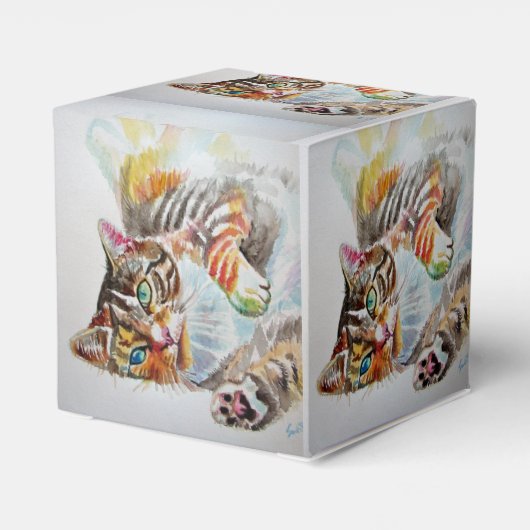 キャットウォーター誕生日パーティーケーキお願いボックス フェイバーボックス (裏面サイド)