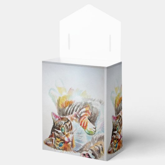 キャットウォーター誕生日パーティーケーキお願いボックス フェイバーボックス (オープン)