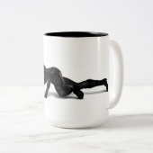 キャットウーマンが潜む ツートーンマグカップ (正面右)