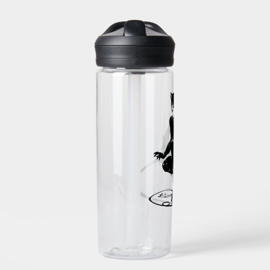 キャットウーマンインクブラシポーズ ウォーターボトル (正面)