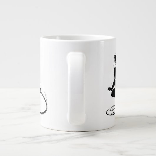 キャットウーマンインクブラシポーズ ジャンボコーヒーマグカップ (裏面)