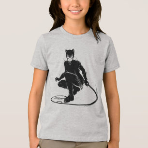 キャットウーマンインクブラシポーズ トライブレンドＴシャツ