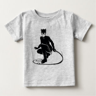 キャットウーマンインクブラシポーズ ベビーTシャツ