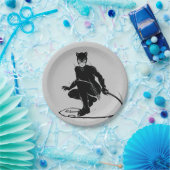 キャットウーマンインクブラシポーズ ペーパープレート (パーティー)