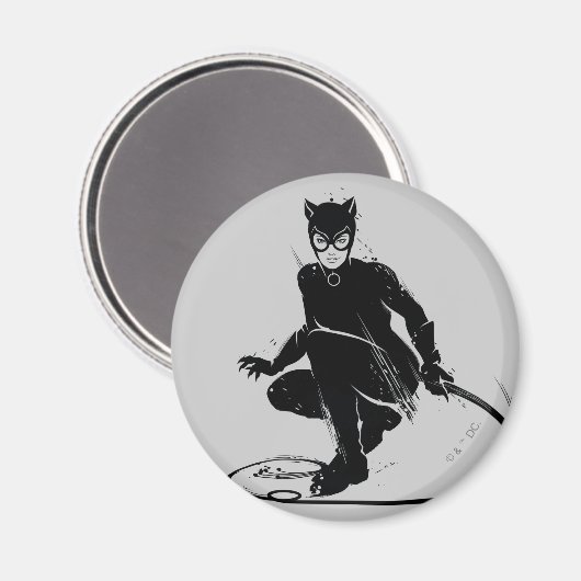 キャットウーマンインクブラシポーズ マグネット (正面/裏面)