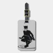 キャットウーマンインクブラシポーズ ラゲッジタグ (正面縦)