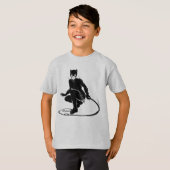 キャットウーマンインクブラシポーズ Tシャツ (正面フル)