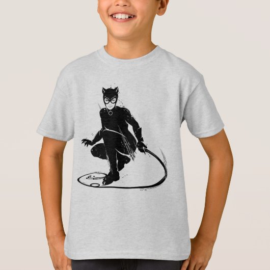 キャットウーマンインクブラシポーズ Tシャツ (正面)