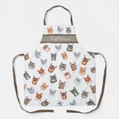 キャットウーマンウォーターシンプルカラーモダン エプロン (正面)