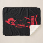 キャットウーマンセリナカイル猫シルエット シェルパブランケット (正面(横))