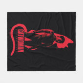 キャットウーマンセリナカイル猫シルエット フリースブランケット (正面(横))