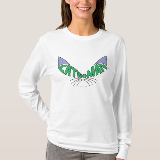 キャットウーマンロゴグリーン Tシャツ (正面)