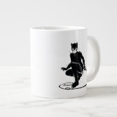 キャットウーマン インクブラシ姿勢 ジャンボコーヒーマグカップ (正面右)