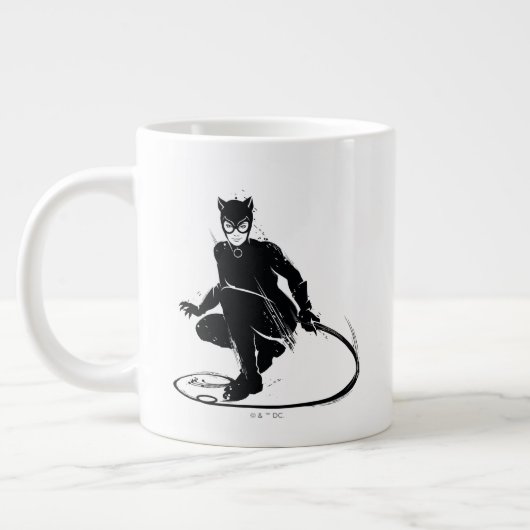 キャットウーマン インクブラシ姿勢 ジャンボコーヒーマグカップ (左)