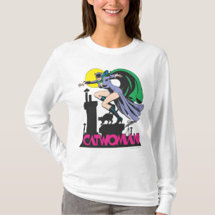 キャットウーマン&ロゴピンク Tシャツ