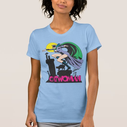 キャットウーマン&ロゴピンク Tシャツ (正面)