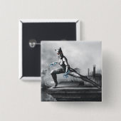 キャットウーマン – 稲妻 缶バッジ (正面&裏面)