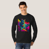 キャットエクスプローラーポップアート Tシャツ (正面フル)