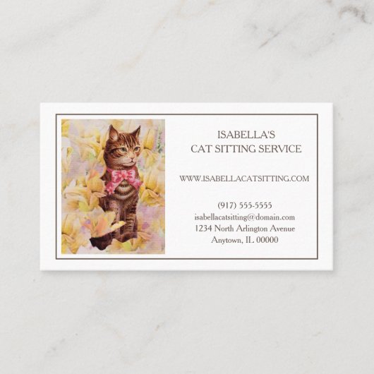キャットエレガントシッター名刺 名刺 (正面)