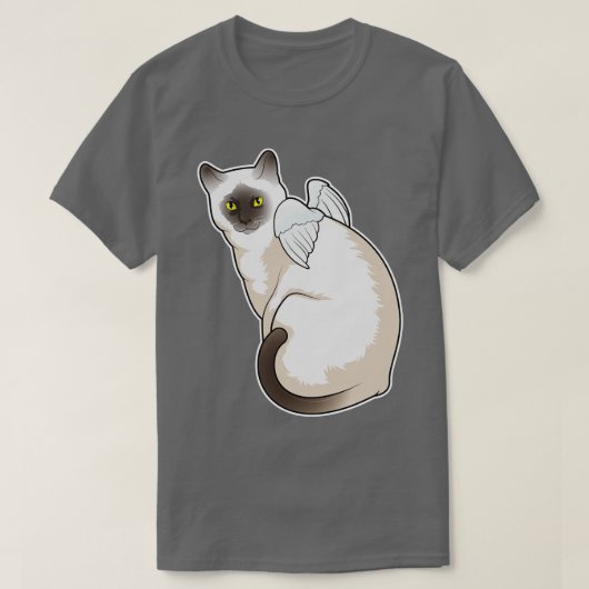 キャットエンジェルウィングス Tシャツ (デザイン正面)