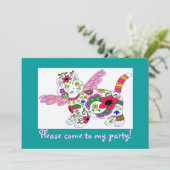 キャットエンジェルウクライナフォークアート 招待状 (スタンド正面)