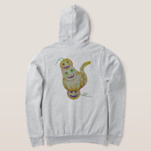 キャットオランタンフード付きスウェットシャツ