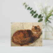 キャットオンザクッションヘンリーエットロナーナイフ ポストカード (スタンド正面)